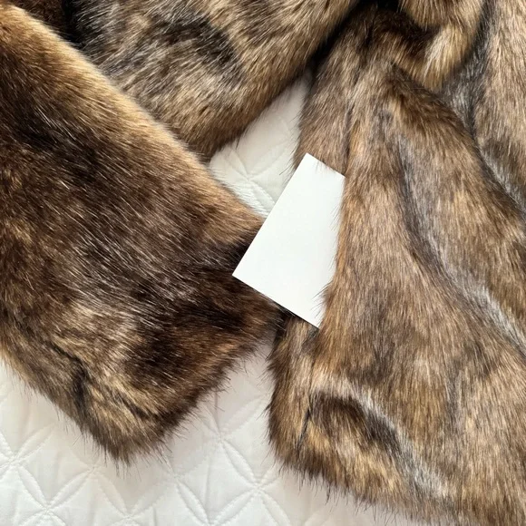 Guess Brown Faux Fur Teddy Jacket Size S - Picture 3 of 15